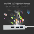 Aluminum Shell 3 USB3.0 Ports HUB + USB3.0 10 / 100Mbps Ethernet Adapter, USB 3.0 100Mbps