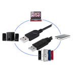 2 in 1 USB 2.0 Male to 2 Dual USB Male Cable for Computer / Laptop, Length: 50cm, USB 2.0 AM to 2 USB 2.0 AM