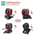 HXSJ A849 480P Adjustable 360 Degree HD Video Webcam PC Camera with Microphone