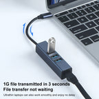 RDS 6307 USB to USB3.0 + Dual USB2.0 + RJ45 4 in 1 HUB Adapter, 6307