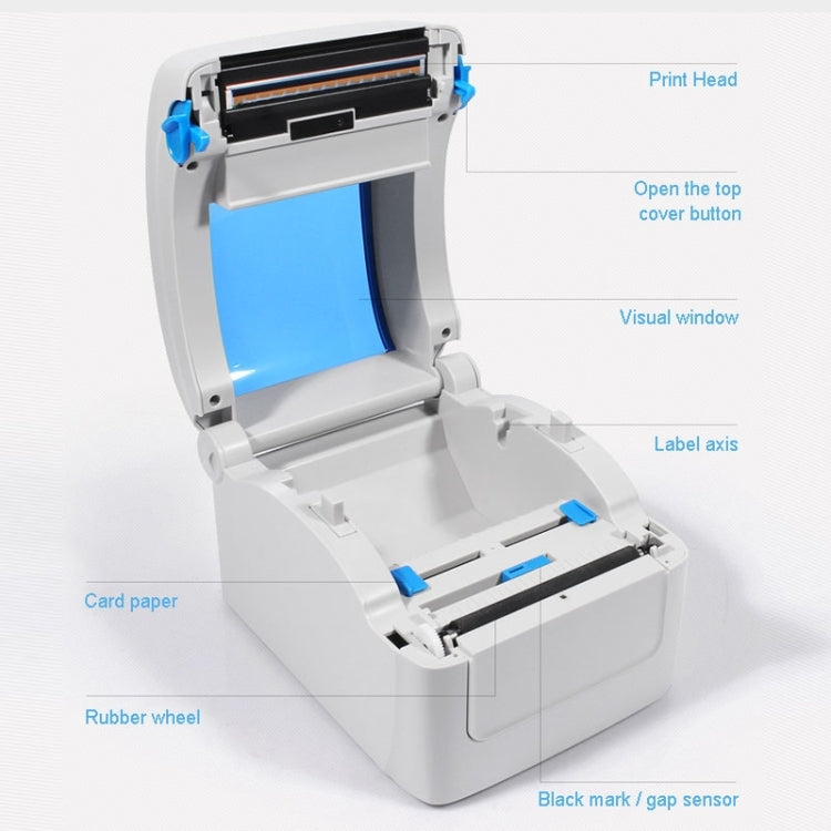 GPRINTER GP1324D Bluetooth USB Port Thermal Automatic Calibration Barcode Printer, Max Supported Thermal Paper Size: 104 x 2286mm, GP1324D (Bluetooth)