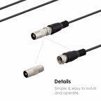 25 Miles Range 28dBi High Gain Amplified Digital HDTV Indoor Outdoor TV Antenna with 3.7m Coaxial Cable & IEC Adapter, 25 Miles 28dBi