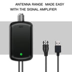 USB Connector Signal Booster Amplifier + IEC Converter Head, USB 50 Miles 25dBi