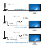 DVB-T CMMB DTMB Antenna Amplifier Car TV Digital Antenna, USB 22dBi