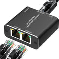 KC-E102 1000M LAN 1 to 2 RJ45 Splitter Adapter Ethernet Network Female Connector, KC-E102