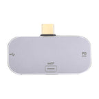 3 in 1 USB-C / Type-C Male to Dual USB-C / Type-C + Mini DP Female Adapter, Dual USB-C / Type-C + Mini DP