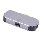 3 in 1 USB-C / Type-C Male to Dual USB-C / Type-C + Mini DP Female Adapter, Dual USB-C / Type-C + Mini DP