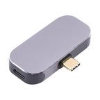 3 in 1 USB-C / Type-C Male to Dual USB-C / Type-C + Mini DP Female Adapter, Dual USB-C / Type-C + Mini DP