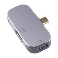 3 in 1 USB-C / Type-C Male to USB-C / Type-C Charging + USB + 4K 60Hz HDMI Female Adapter, USB-C / Type-C + USB + HDMI