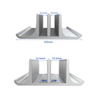 Universal Portable Aluminum Alloy Double Slot Width Adjustable Laptop Vertical Storage Stand Base, Double Slot Black, Double Slot Silver