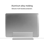 Universal Portable Aluminum Alloy Single Slot Width Adjustable Laptop Vertical Radiating Storage Stand Base, Single Slot Black, Single Slot Silver