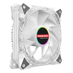 COOLMOON AS2 PWM Controlled Cooling Fan 12CM Dual-aperture Computer Water Cooling ARGB Chassis Fan, CM-AS2