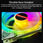 COOLMOON AS2 PWM Controlled Cooling Fan 12CM Dual-aperture Computer Water Cooling ARGB Chassis Fan, CM-AS2