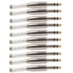 10 PCS 6.35mm Metal Audio Plug Stereo Microphone Cord Plug, 10 PCS