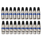 10 Pairs XLR Plug Male + Female Jack Mic Jack Plug Socket Connector, 10 Pairs