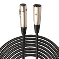 15m 3-Pin XLR Male to XLR Female MIC Shielded Cable Microphone Audio Cord, Length: 15m