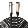 20m 3-Pin XLR Male to XLR Female MIC Shielded Cable Microphone Audio Cord, Length: 20m