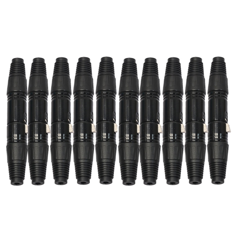 10 Pairs 3 Pin XLR Plug Male + Female Jack Mic Jack Plug Socket Connector, 10 Pairs