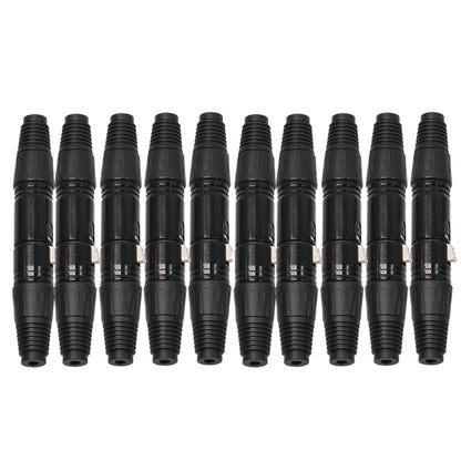 10 Pairs 3 Pin XLR Plug Male + Female Jack Mic Jack Plug Socket Connector, 10 Pairs