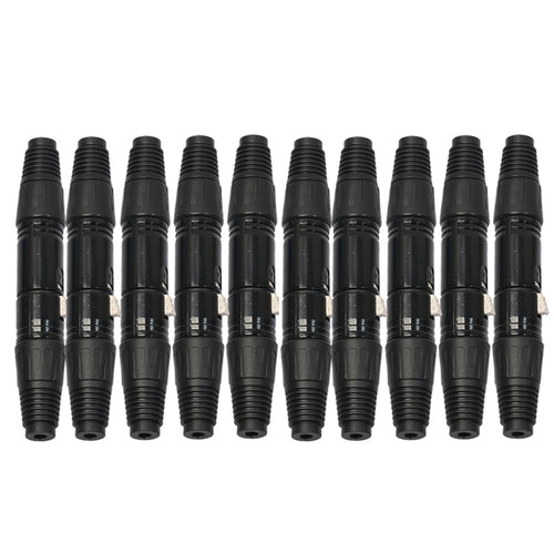 10 Pairs 3 Pin XLR Plug Male + Female Jack Mic Jack Plug Socket Connector, 10 Pairs