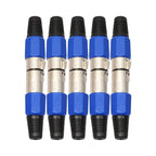 5 Pairs Metal Female Male XLR 3 Pin Jack Socket Plug Audio Connector, 5 Pairs