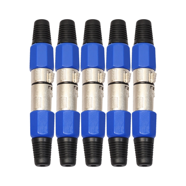 5 Pairs Metal Female Male XLR 3 Pin Jack Socket Plug Audio Connector, 5 Pairs