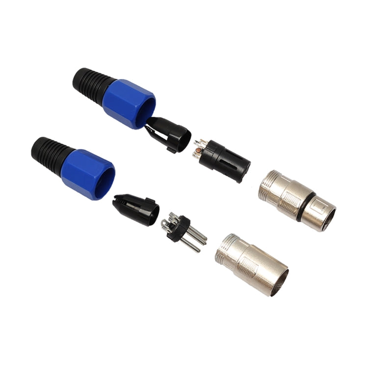 5 Pairs Metal Female Male XLR 3 Pin Jack Socket Plug Audio Connector, 5 Pairs