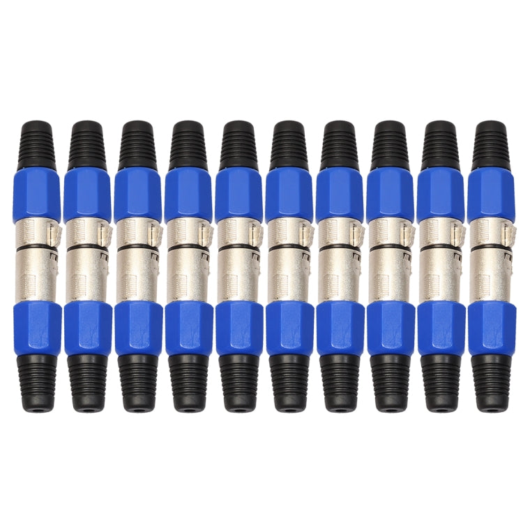 10 Pairs Metal Female Male XLR 3 Pin Jack Socket Plug Audio Connector, 10 Pairs