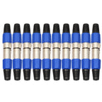 10 Pairs Metal Female Male XLR 3 Pin Jack Socket Plug Audio Connector, 10 Pairs