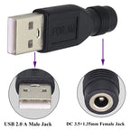 10 PCS 3.5 x 1.35mm to USB 2.0 DC Power Plug Connector, 3.5 x 1.35mm