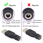10 PCS 3.5 x 1.35mm to USB 2.0 DC Power Plug Connector, 3.5 x 1.35mm