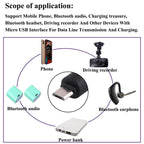10 PCS 4.0 x 1.7mm to Micro USB DC Power Plug Connector, 4.0 x 1.7mm