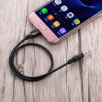 3.5mm Male to Micro USB Male Audio AUX Cable, Length: about 40cm, Micro USB 40cm