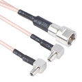 Dual TS9 to RG316 Coaxial RF Connector Cable Extension Cable, Specification:, 50 x 50cm