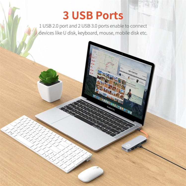 ROCK TR01 10 In 1 Type-C / USB-C to HDMI + VGA Multifunctional Extension HUB Adapter, TR01