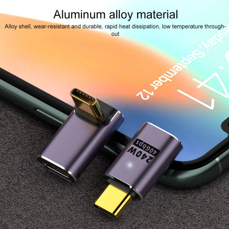240W USB-C/Type-C Female to USB-C/Type-C Female 40Gbps Straight Adapter with Light, Female Straight Adapter