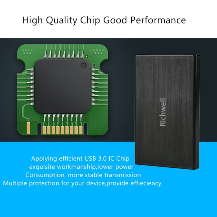 Richwell SATA R23-SATA-320GB 320GB 2.5 inch USB3.0 Interface Mobile Hard Disk Drive, 320GB