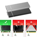 M.2 NGFF to USB-C / Type-C USB 3.1 Interface Aluminum Alloy SSD Enclosure, NGFF to USB Type-C Silver, NGFF to USB Type-C Black