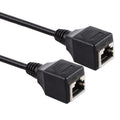 RJ45 Female to Female Ethernet LAN Network Extension Cable Cord, Cable Length: 30cm, 30cm