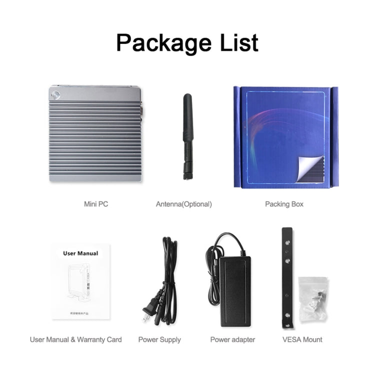 K660S Windows and Linux System Mini PC without Memory & SSD & WiFi, Intel Celeron Processor N2840 Quad-Core 1.83- 2.25GHz, without Memory