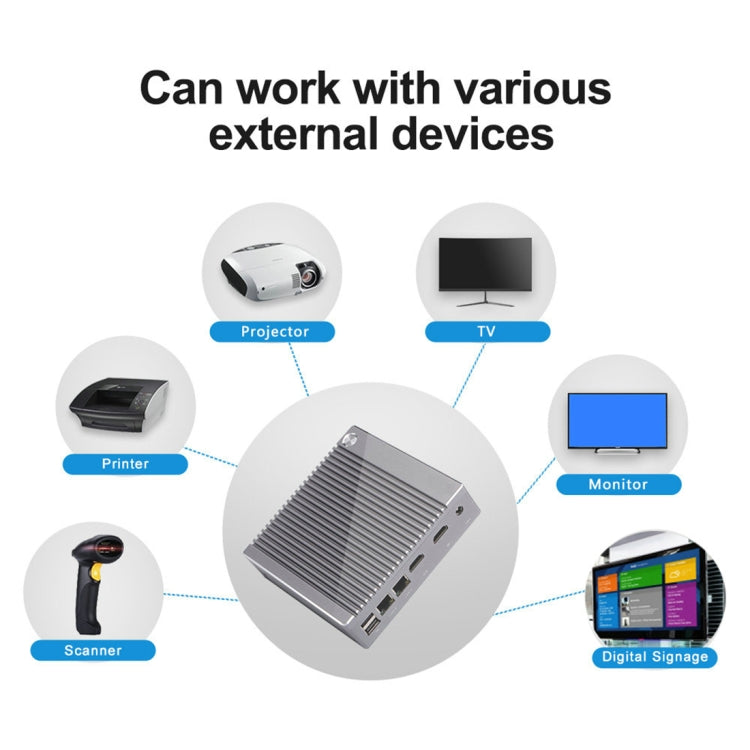 K660S Windows and Linux System Mini PC, Intel Celeron Processor N2840 Quad-Core 1.83- 2.25GHz, 4GB RAM + 64GB SSD, 4GB+64GB