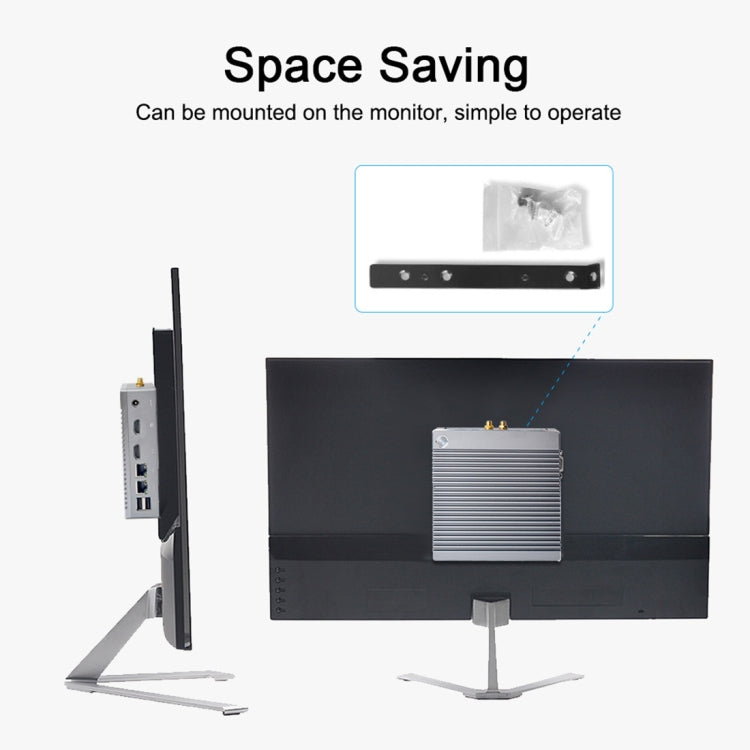 K660S Windows and Linux System Mini PC, Intel Celeron Processor N2840 Quad-Core 1.83- 2.25GHz, 4GB RAM + 64GB SSD, 4GB+64GB