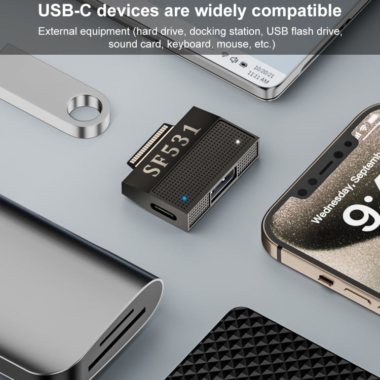 SF531 For Microsoft Surface 40 Pin to USB3.1 / Type-C Female Adapter Extended Dock, SF531
