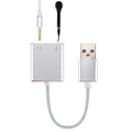 Aluminum Alloy Shell External USB Virtual 7.1 Channel Sound Card with 13cm Cable for PC Laptop, USB