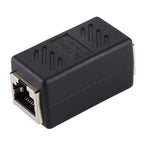 Crystal Network Straight Through Head-line Connector Pair Terminal Female to Double Head RJ45 Interface Extension Device, 2 Ports