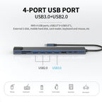 10 in 1 USB-C / Type-C Iinterface Docking Station Multi-function HUB, 10 in 1