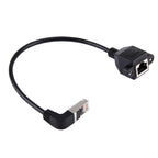 30cm RJ45 Male Bent Down to RJ45 Female LAN Extension Cable, 30cm RJ45 Male Bent Down