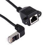 30cm RJ45 Male Bent Down to RJ45 Female LAN Extension Cable, 30cm RJ45 Male Bent Down