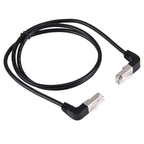 1m RJ45 Male Bent Upward to RJ45 Male Bent Upward Network LAN Cable, 1m Bent Upward to Bent Upward