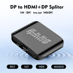 NK-W60 DP DisplayPort To HDMI, DP DisplayPort Splitter MST / SST Monitor Switcher, NK-W60